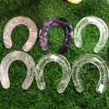 Factory Custom Wholesale Natural Crystal Dream Amethyst Clear Quartz Steel Horse Shoes