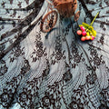 Stock Hot Selling 150cm Width Chantilly Lace Fabric Scarf Black LT20778