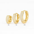 Wholesale Fashion Jewelry 925 Sterling Silver Earring Set Diamond Gold Plated Hoop Earrings Jewelry for Women