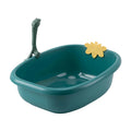 Plastic Cat Litter Box Tray with Litter Shovel Scoop for Pet Cat Toilet Needs