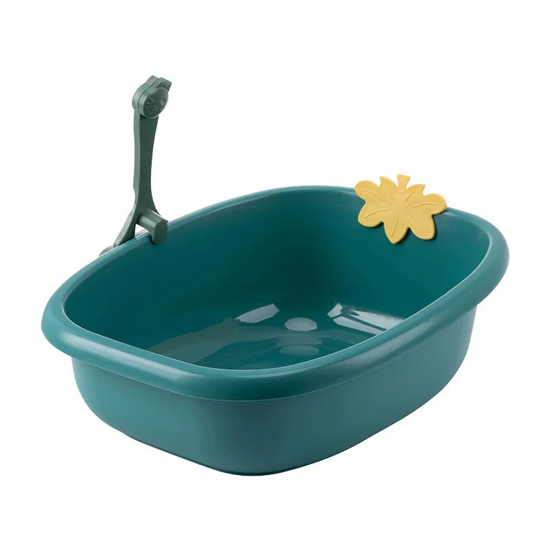 Plastic Cat Litter Box Tray with Litter Shovel Scoop for Pet Cat Toilet Needs