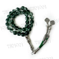 High Grade 10mm Natural Green Phantom Ghost Quartz Crystal 33Pcs Allah Rosary Islamic Tasbih Prayer Beads Sibha