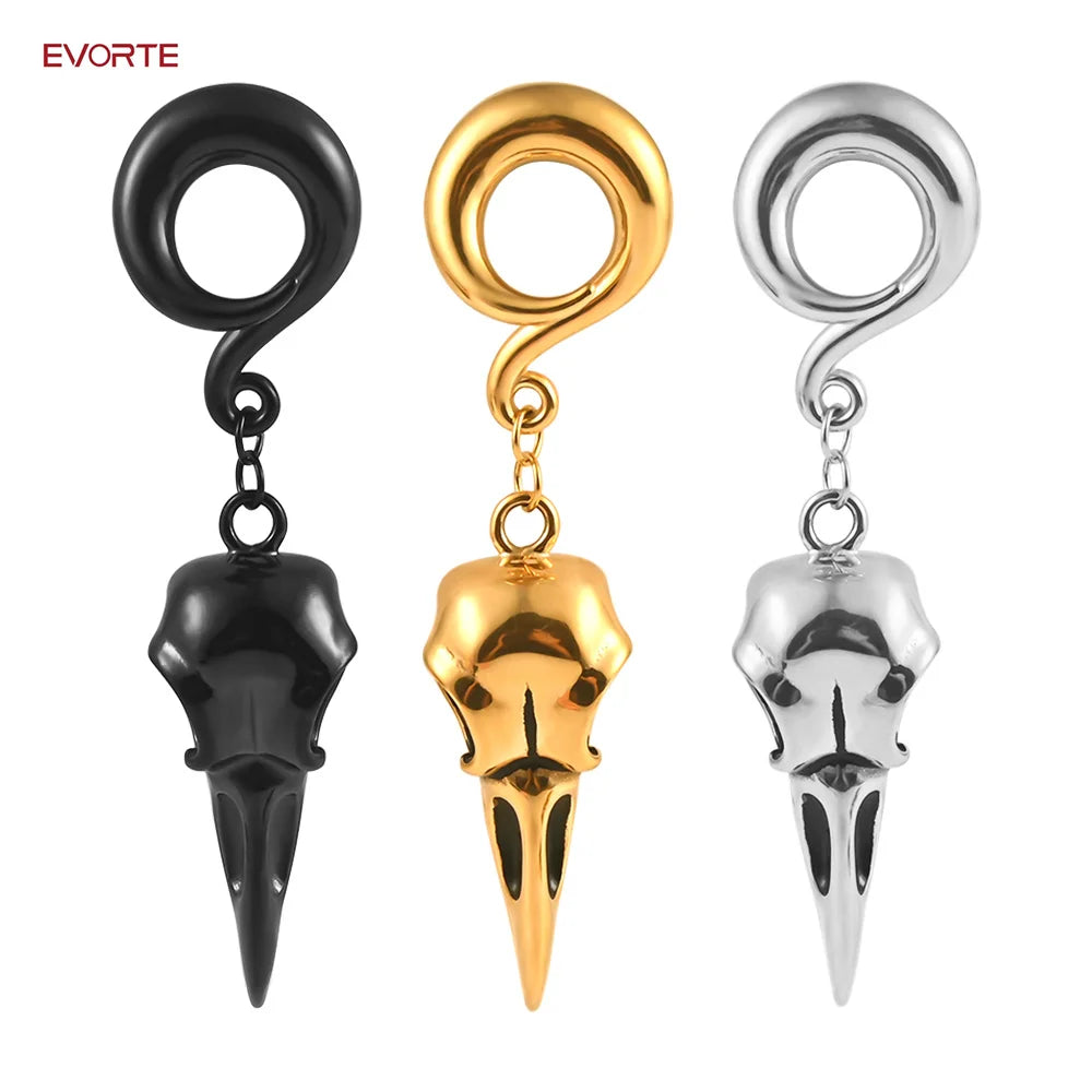 316L Stainless Steel Trendy Earrings Plug Flesh Tunnel Body Piercing Jewelry Ear Gauges Expanders Stretching Kit Ear Weight