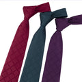 RunLin Wholesale Yarn Dyed Woven Jacquard Luxury Fashion Check Polyester Tie for Men-Handmade Customized Wedding