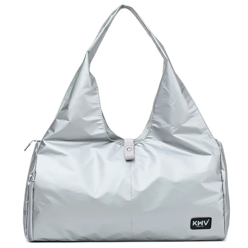 Custom Logo Oxford Fashion Waterproof Foldable Sports Gym Yoga Bag Travel Duffel Bag with Dry Wet Shoes Compartment Unisex