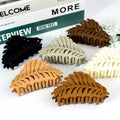 Wholesale Versatile 11cm Large Plastic Matte Jelly Color Leaf Shark Hair Claw Clips Woman's Accessories Clamps Clamps