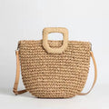 Wholesale Vintage Lady Clutch Straw Tote Bag Preppy Bohemian Style Women's Fashion Handbags Chain for Summer Beach Use