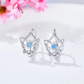 Trendy Jewelry 925 Sterling Silver 3A Zircon Butterfly Lever Back Hoop Earrings for Women