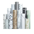 Glossy Peel and Sticky Waterproof 3D Marble Vinyl Wall Paper Self Adhesive Wallpaper for Kitchen and Bathroom Countertop Cabinet