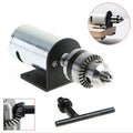 DC 12V-36V DIY Tool Set Lathe Press 555 Motor with Miniature Hand Drill Chuck and Mounting Bracket for Drill Bits