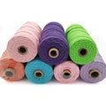 Okay Custom 2mm 3 Strands 4 Ply Polyester Cotton Braided Macrame Cord Round Twisted Rope for DIY Bottle and Can Winding