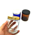 Glass Jar 250g 4oz 8oz 16oz Amber Clear Luxury Empty Straight Sided Glass Candle Jar with Aluminum Metal Lids Factory Price