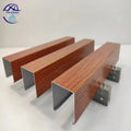 Cost Price Aluminum Suspended Linear Wood Grain Baffle Ceiling System Suspended Ceiling Hanging