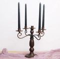 Bronze Retro Metal Candlestick Holders for Home Decoration-Wholesale Available