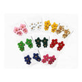 Colorful Painting Double Layers Hanging Statement Flower Earrings Metal Flower Stud Earrings