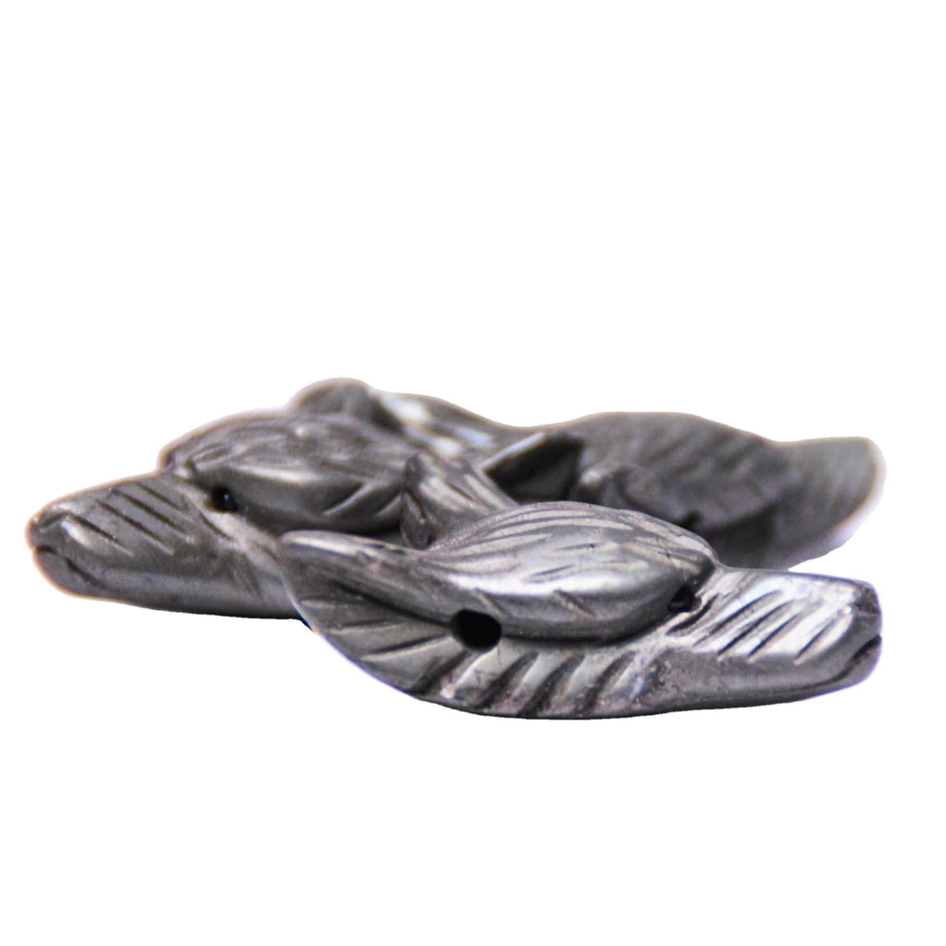 Huiying Customized Natural Carved Pyrite 30*42mm Wolf Head Gemstone Pendant Animal Cravings for Gift Jewelry