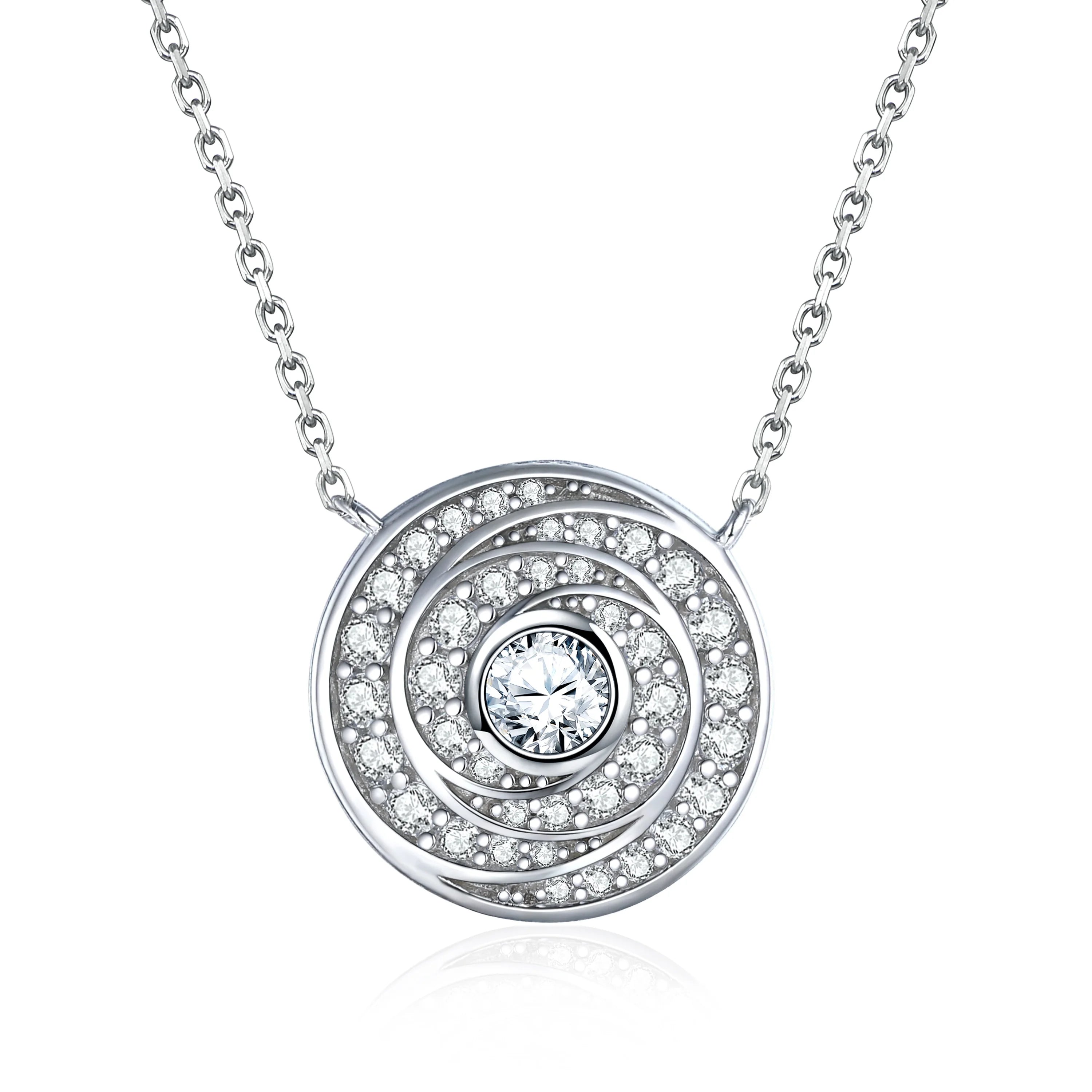 Hypoallergenic 925 Silver CZ Infinity Necklace Tarnish Resistant for Sensitive Skin