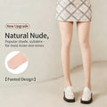 Women's Fake Skin Fleece Lined Tights Ultra-Realistic Nude Thermal Pantyhose with 4 Thickness Options for Winter