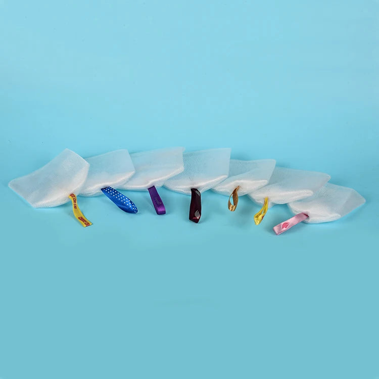 Promotional Drawstring Pink Color Net Pouch Wholesale Soap Foaming Net Ribbon Could Be Printed or Not Printed