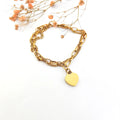 14k Cadena De Oro Heart Bracelet Cadena Acero Inoxidable Acsesorios Woman Heart Shaped Bracelets Bijoux En Aci Inoxyd En Gros