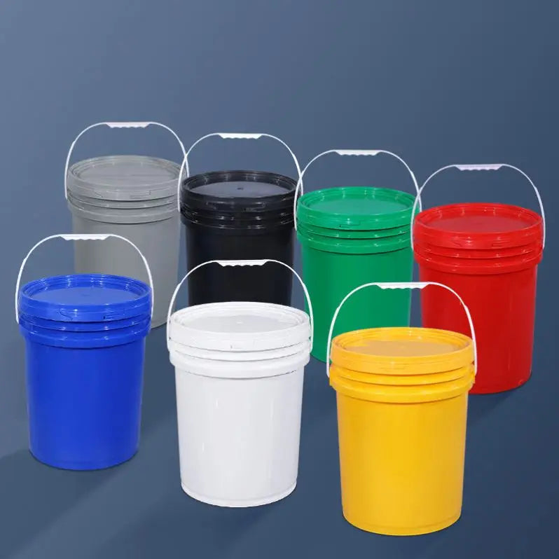 20 Liter Durable All Purpose Food Grade Safe BPA Free Plastic Recyclable White Plastic Bucket with Airtight Lid
