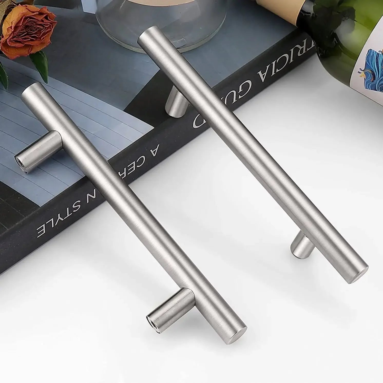 WEKIS Stainless Steel Flush Pull Handles Cabinet Door Hardware Silver Metal Furniture Pulls Kitchen Cabinet Knobs Factory