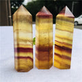 Wholesale Natural Healing Crystal Wand Yellow Fluorite Point Wand for Decoration