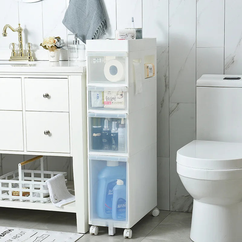 Washbasin Bathroom Storage Rack Toilet Side Gap Storage Cabinet Crevice Storage Cabinet Organizing Box