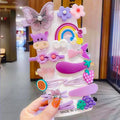 Children Cute Cartoon Flower Fruit Rubber Bands Hairpins Girls Lovely Hair Clips Kids Hair Claw Hair Accessories Gift