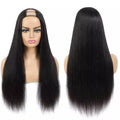 Fast Shipping Straight 100% Virgin Brazilian Human Hair Natural Color U Part Wig Peruvian 130-250 Density 8-30 Inches U Part Wig