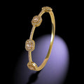 Baguette CZ Bracelet 18K Gold Plated - Icy Hip Hop Jewelry Stunning Diamond Detail Perfect Gift for Fashion Lovers