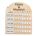 Students Good Habits Checklist Board to Do List for Kids with Pen DIY Wooden Chore Chart Planning Board for Routine Chart