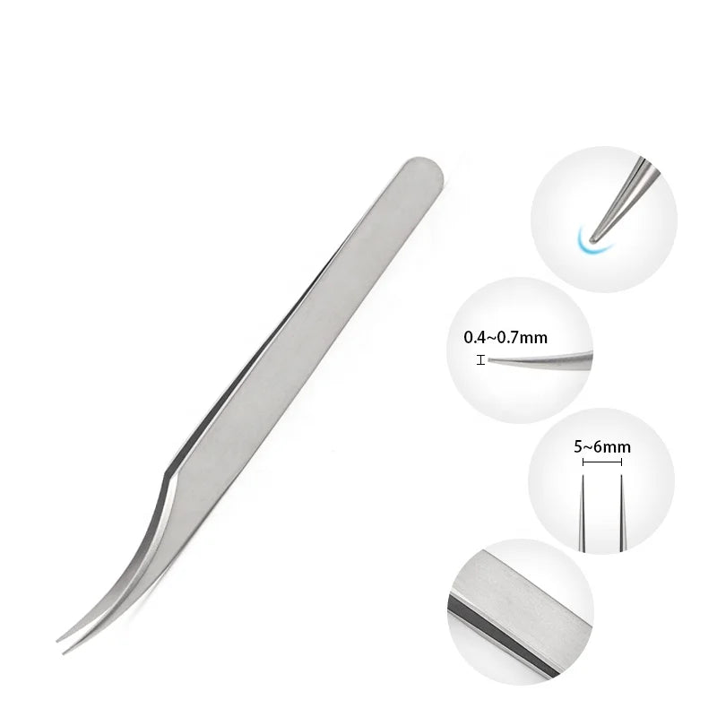 ELITER in Stock Beauty Tools Professional Stainless Steel Tweezers for Eyebrows Eyebrow Tweezers Stainless Steel
