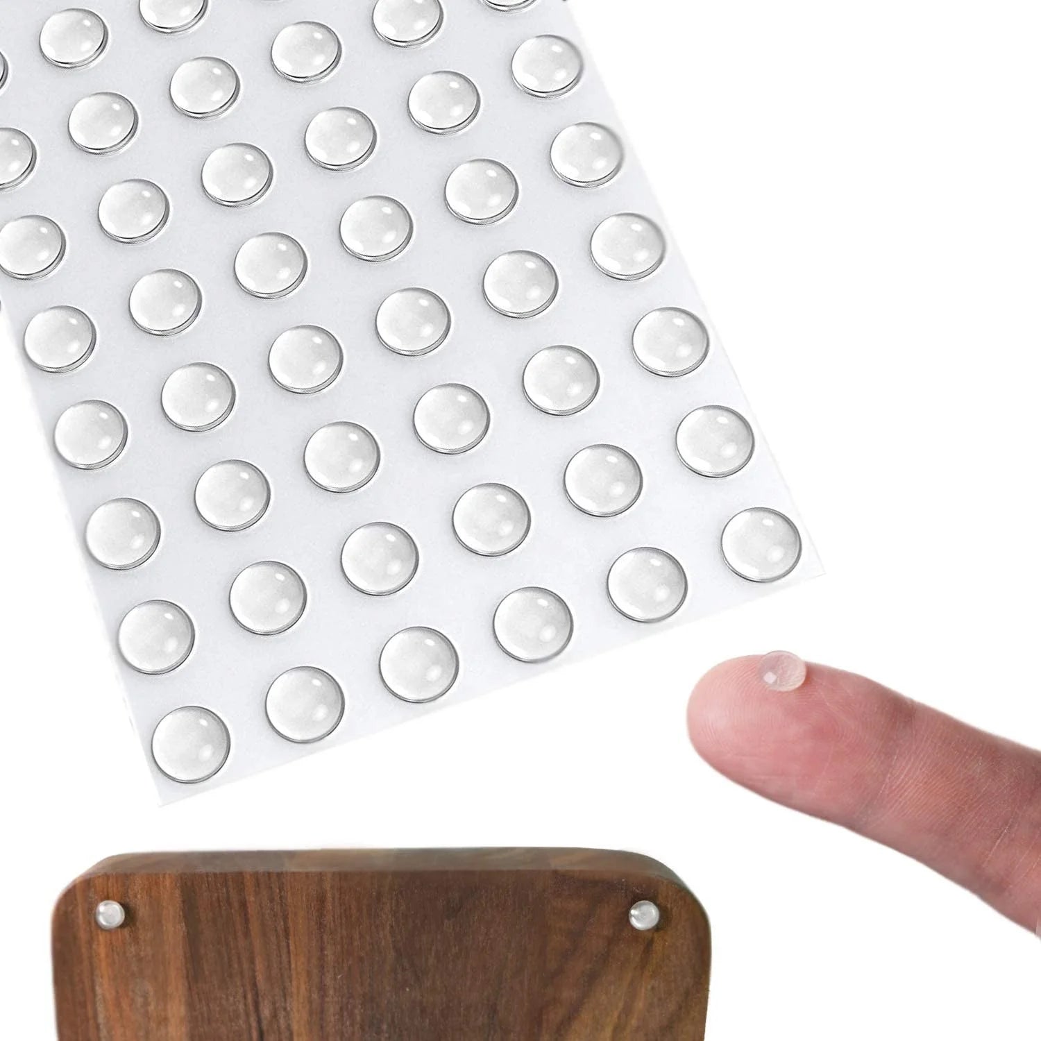 Cabinet Door Bumpers Self Adhesive Rubber Pads Clear Stoppers Plastic Cushions for Kitchen Drawer Cupboard Picture
