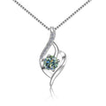 1 Carat D Color Round Cut Moissanite Diamond Pendant Necklace 100% 925 Silver Engagement Chain Necklace