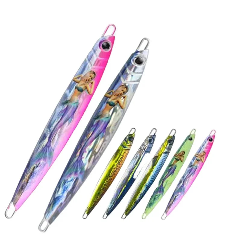 TAKEDO 40G 60G 80G 100G 120G 150G 200G Jigging Lures 3D Print Fishing Lure Artificial  Metal Jigs Fast Sinking Jigbaits for Tuna
