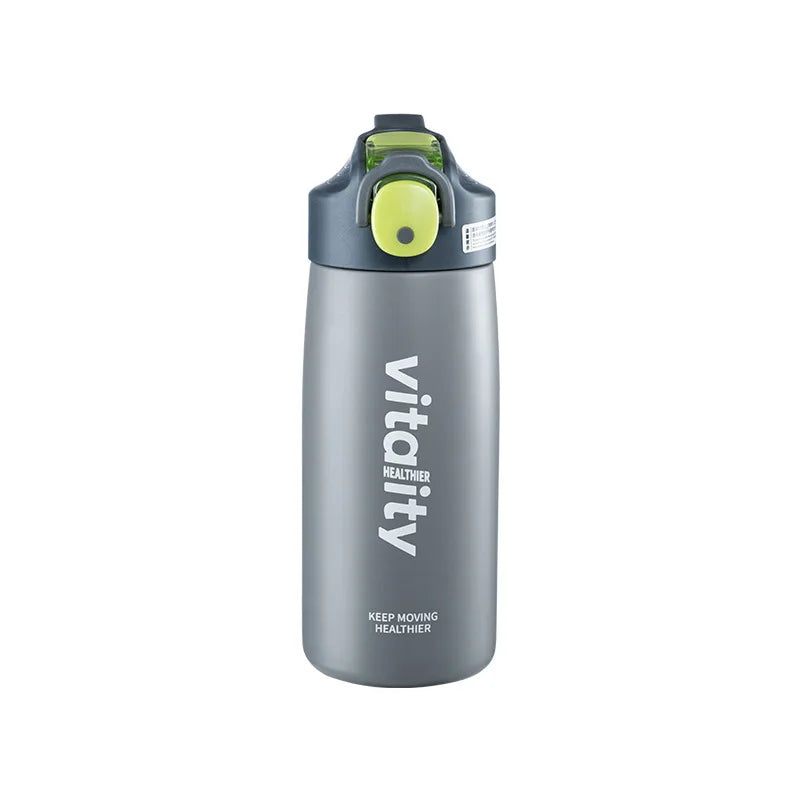 One-handed Opening Suction Nozzle Type Thermos Cup Stainless Steel Bouncing Lid Sports Water Bottle