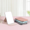 Premium Portable Mini Size Foldable PU Leather Standing Makeup Pocket Mirror for Travel