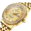 CHENXI 8215 Men Watches Top New Luxury Golden Steel Quartz Watch Gold Clock Fashion Male Wristwatches Relogio Masculino
