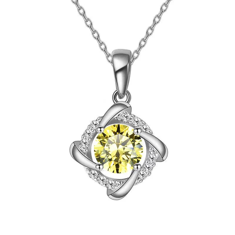 S925 Sterling Silver Moissanite Pendant Necklace Premium Silver Plated 925 Silver for Weddings Parties and Engagements
