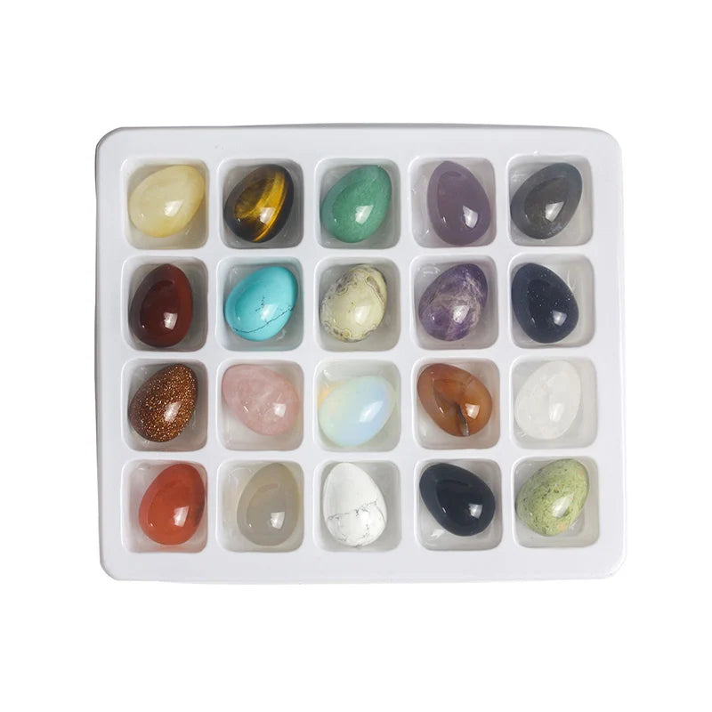 Healing Bulk Mixed Semi Precious Stone Eggs Crystal Eggs Natural