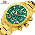MINI FOCUS Watch Men Reloj Chronograph Stainless Steel Bracelet Waterproof Quartz Man Watches Sport Luminous Men's Wrist Watch