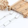 New Trend Sell Stainless Steel Chains Bracelet Choker Closed Link Oval Chain for Jewelry Making DIY Necklace