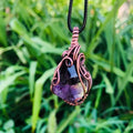 Hand Made Vintage  Wire Wrapped Natural Spiritual  Crystal Healing Stone Fine Jewelry  Super Seven Pendant