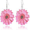 2022 Fashion Earrings for Teen Girls Pendant Acrylic Earrings Stainless Steel Sunflower Drop Earrings for Women