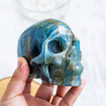 Wholesale Bulk Natural Large Size Polished Feng Shui Healing Stones Crafts Pink Aragonite Hollow Crystal Skulls