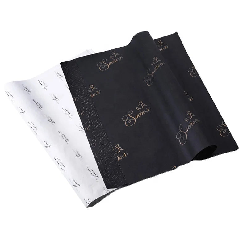 Customized Luxury White Tissue Paper Wrapping Colors Retro Wrapping Copy Paper Rolled Personalised Tissue Paper