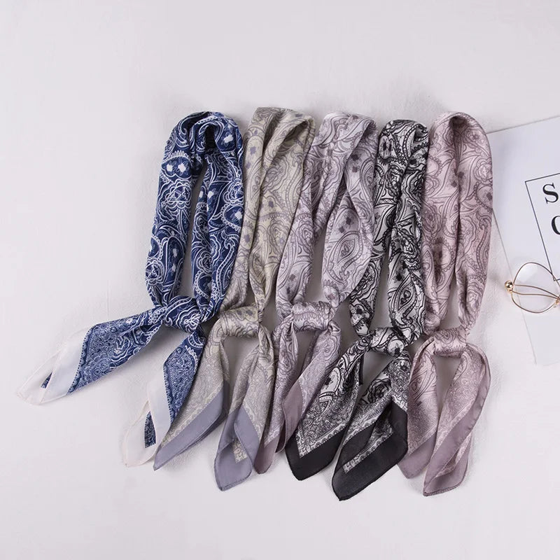 Hot Sale 2026 New Summer New Scarf Vintage Totem Cashew Silk Satin Scarf Silk Satin square Scarf