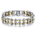 Classic Men's Polished Stainless Steel Motorcycle Chain Bracelet Punk Rock Style Mens Jewelry Bracelet for Gift