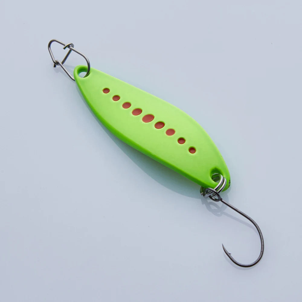 Newbility Multi Colors 2g  3g 5g 7.5g Metal Trout Fishing Spoon with Japan Owner Hook